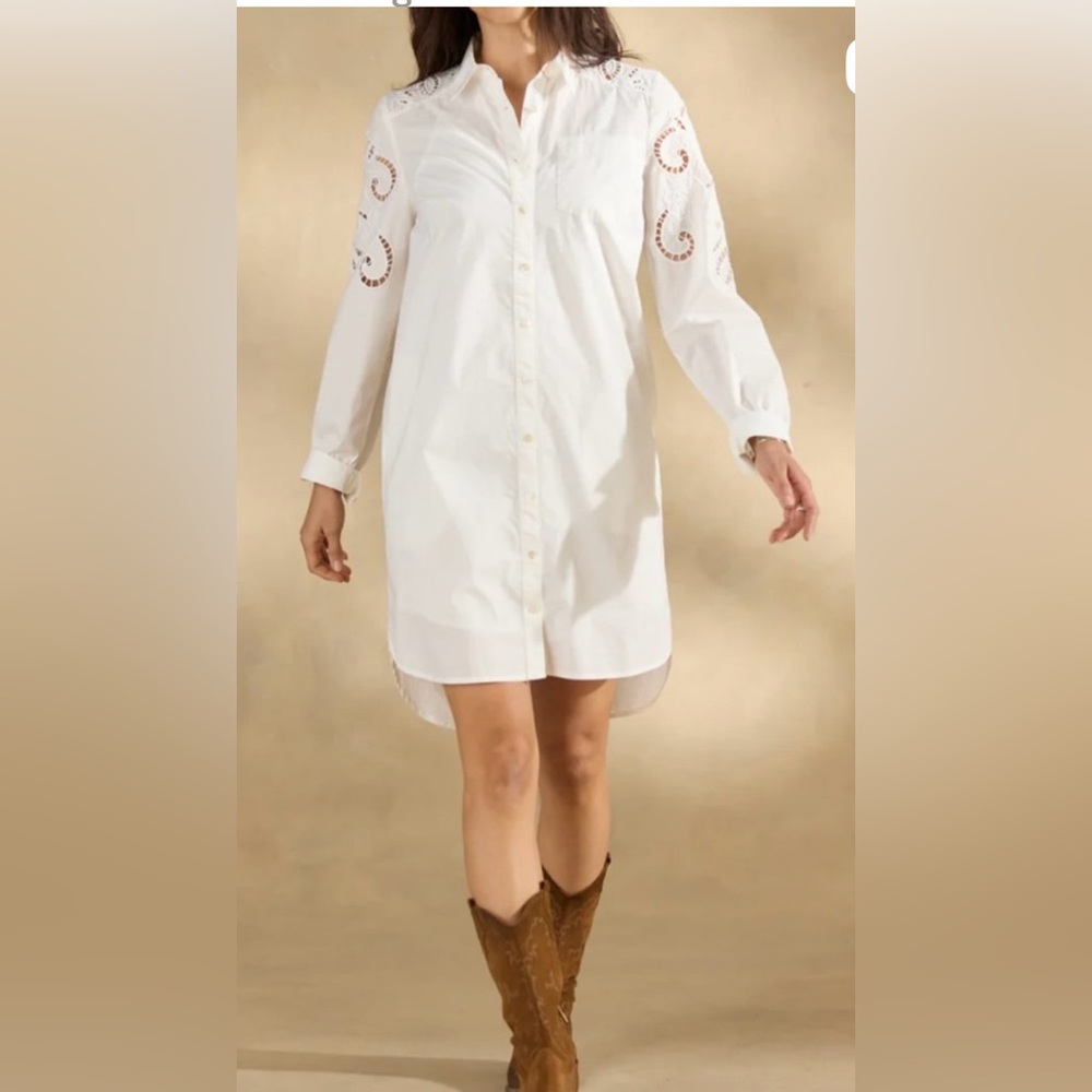 Sundance Boutique Cream Button-Down Midi Dress